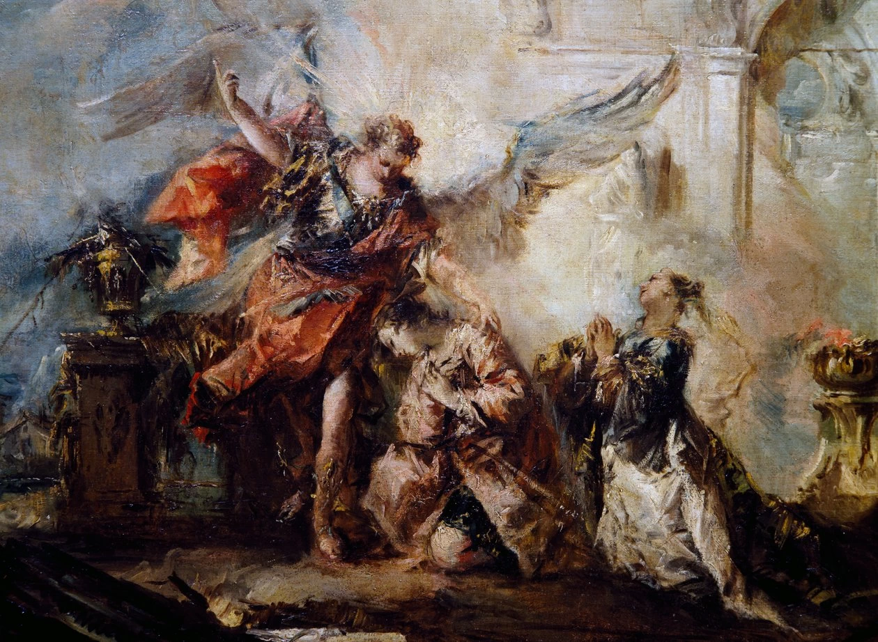 Storie di Tobia. Le nozze di Tobia - chiesa di San Raffaele Arcangelo, Venezia, dettaglio